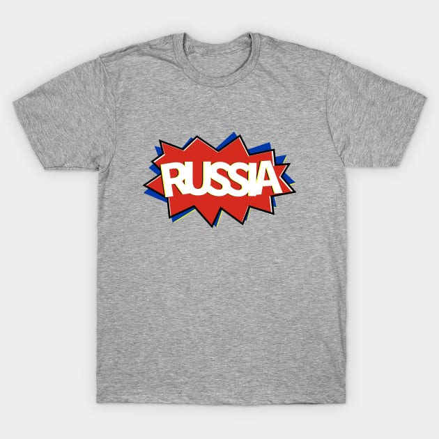 Russia Grafitti Flag T-Shirt by mailboxdisco